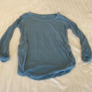 Motherhood maternity teal long sleeve shirt.